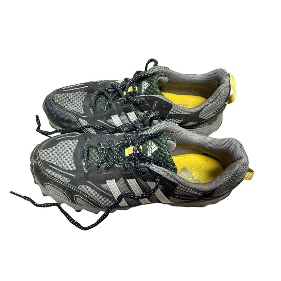 adidas Other - Adidas Men's Trail Running Shoes Gray Yellow Athletic Sneakers Size 5.5 US - BP